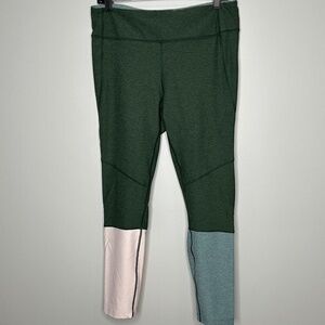 Outdoor Voices Green and pink leggings in an XL.